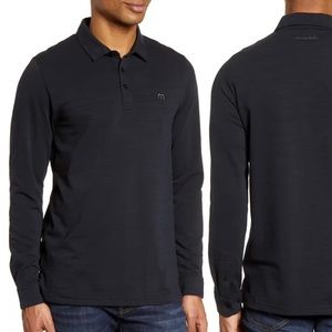 TRAVISMATHEW Long Sleeve Black 3 button Po…
